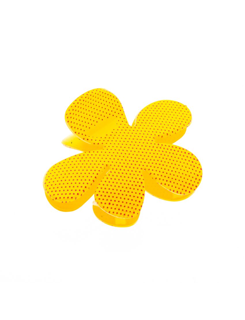 Κλάμερ πλαστικό πουά λουλούδι