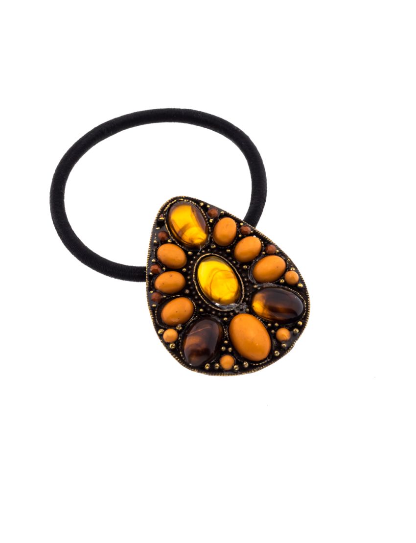 Λάστιχο μεταλλικό δάκρυ διακοσμημένο με πέτρες σε 2 χρώματα