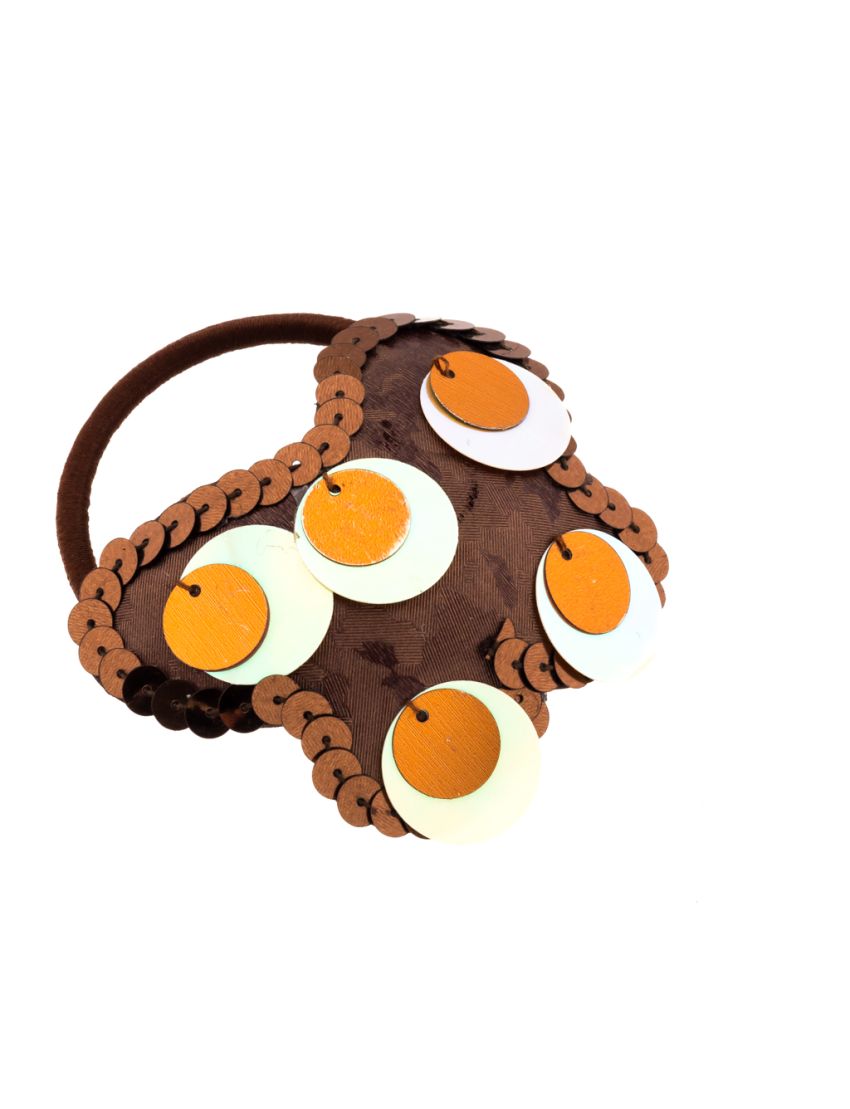 Λάστιχο υφασμάτινο πεταλούδα διακοσμημένη με παγέτες σε 3 χρώματα