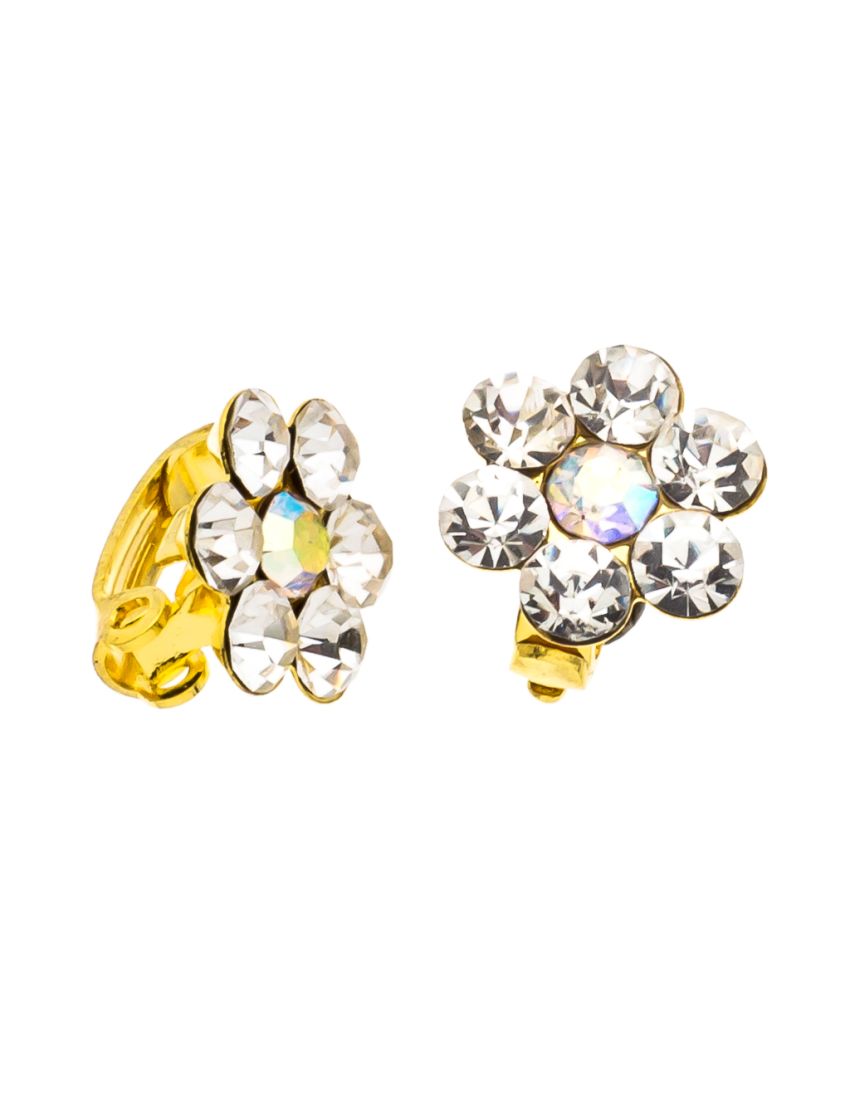 Κλίπ μικρό μεταλλικό με στράς (συσκευασία 2 τεμάχια)