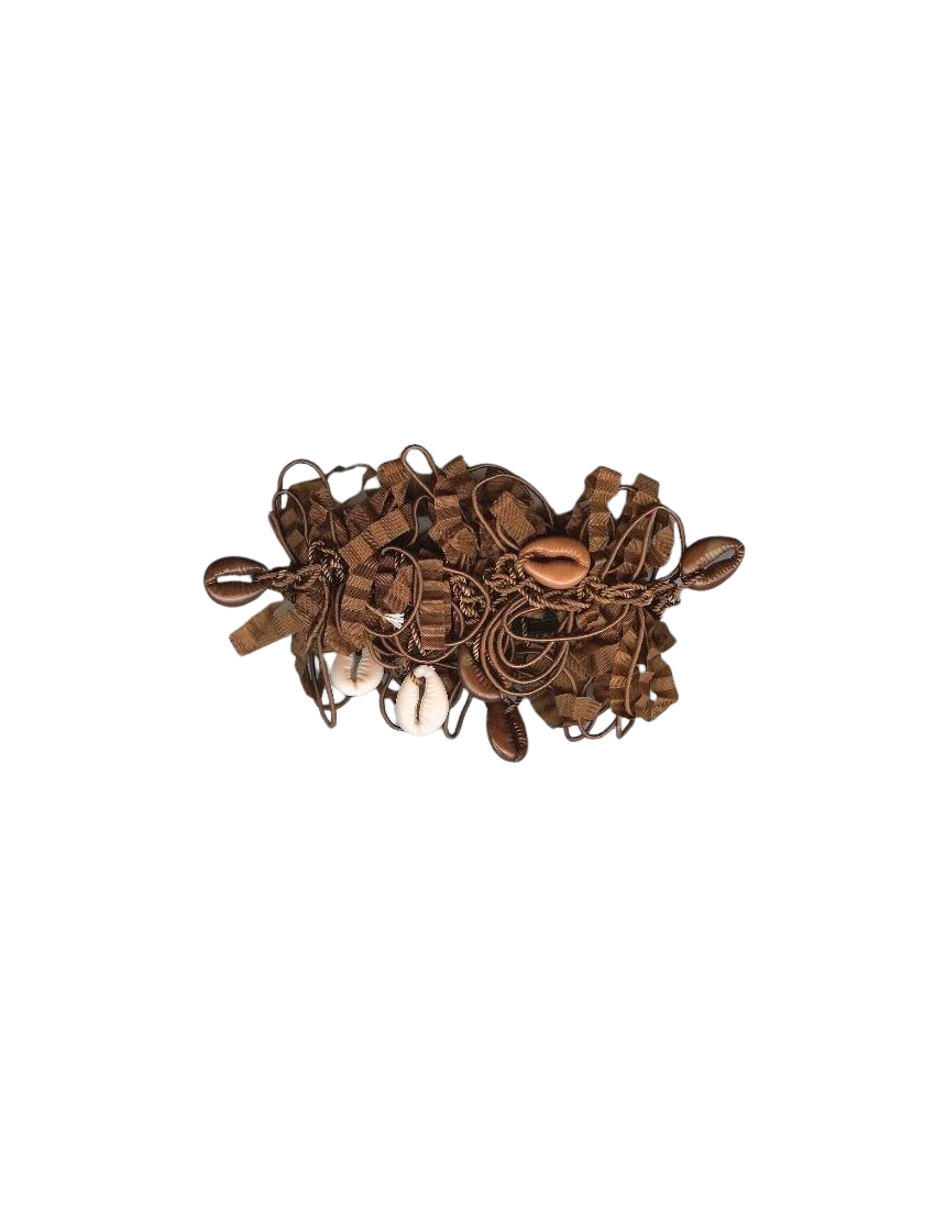 Σούρα υφασμάτινη με κρόσια και διακοσμητικά κοχύλια