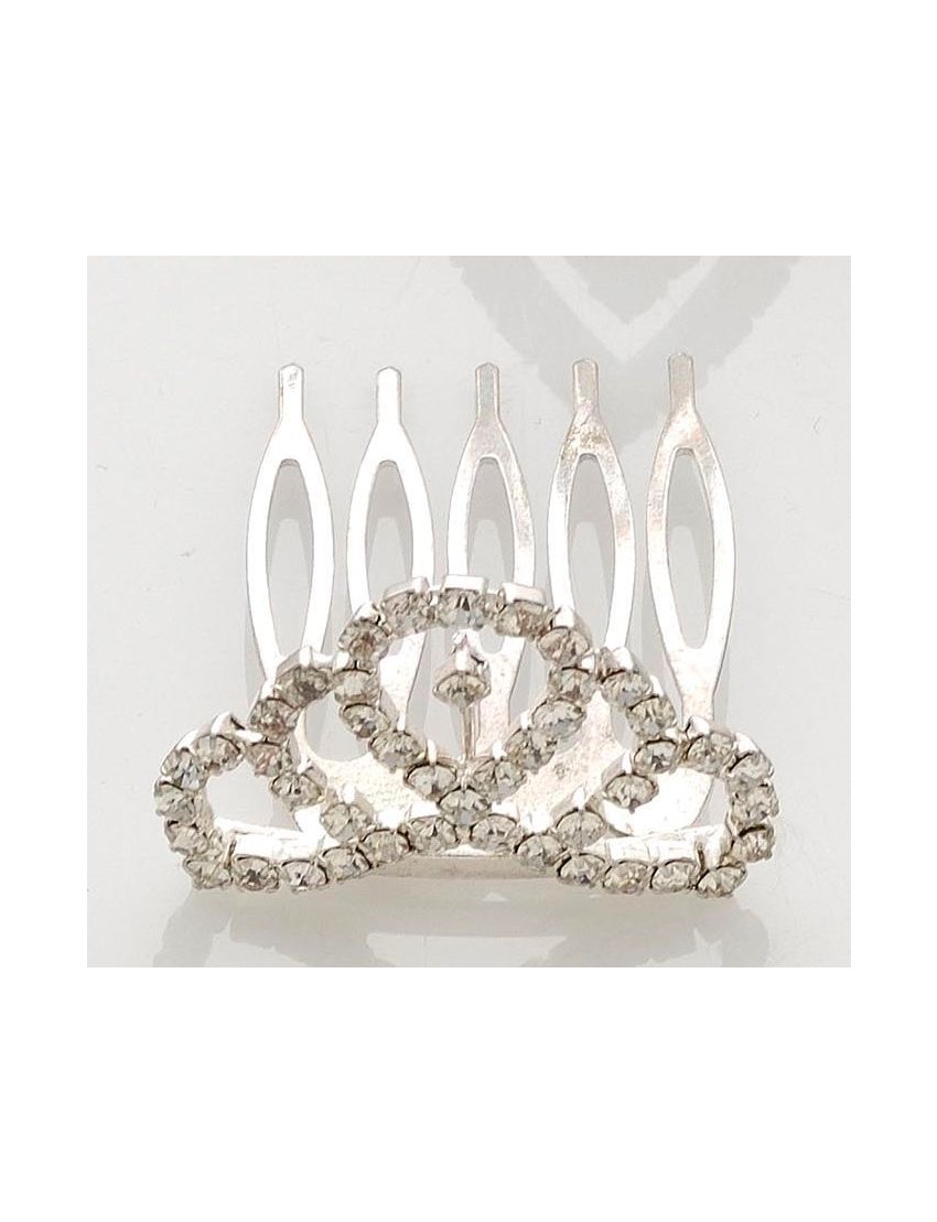 Τιάρα χτενάκι μεταλλικό με στράς σε 4 σχέδια