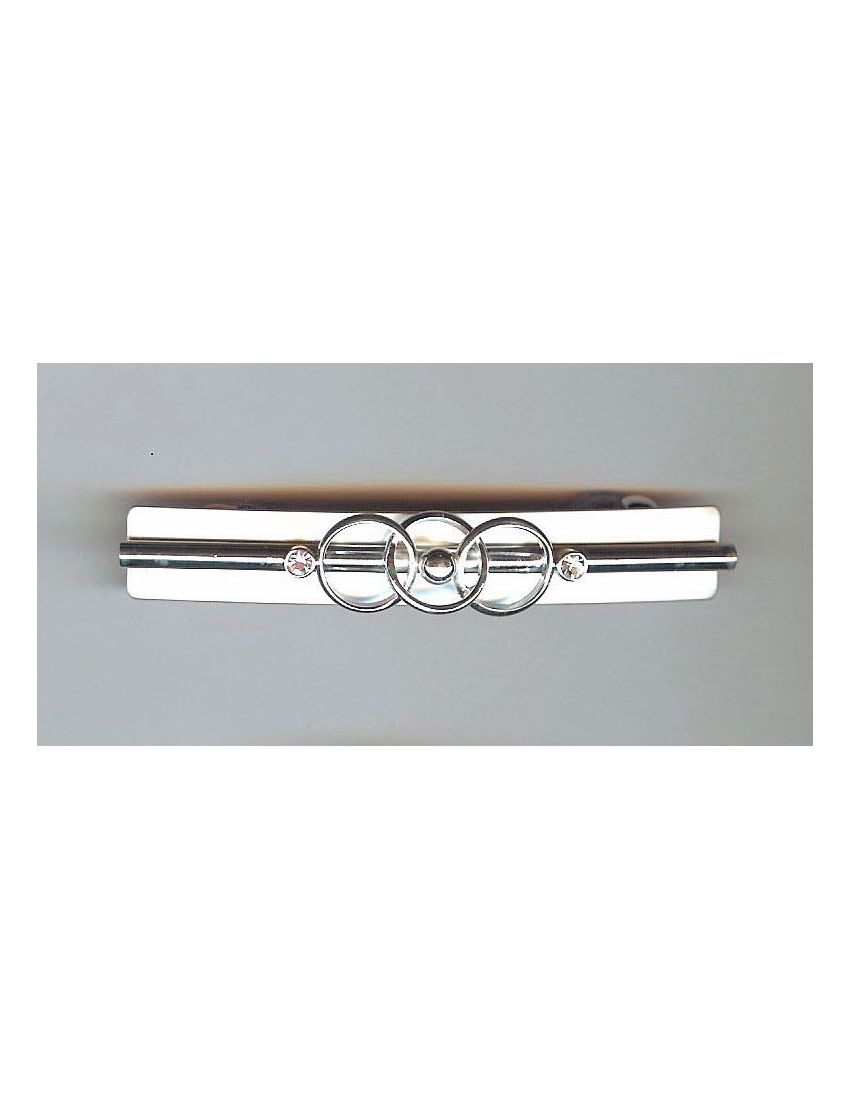 Μπαρέτα μεταλλική σε ασημί χρώμα και 8 ανάγλυφα σχέδια