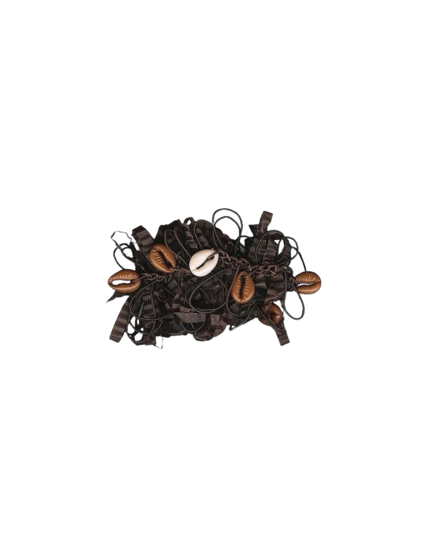 Σούρα υφασμάτινη με κρόσια και διακοσμητικά κοχύλια