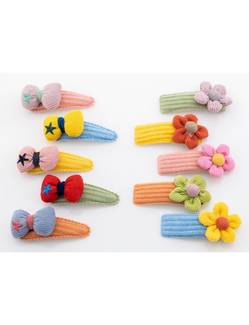 Κλίκ κλακ παιδικό υφασμάτινο με σχέδιο φιόγκο (5 συνδυασμοί χρωμάτων)