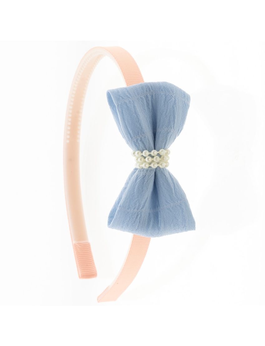 Στέκα πλαστική παιδική με φιόγκο και πέρλες