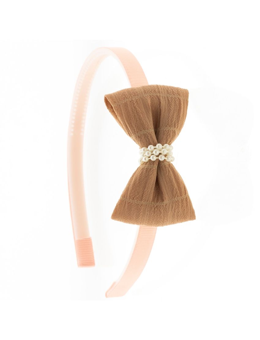 Στέκα πλαστική παιδική με φιόγκο και πέρλες