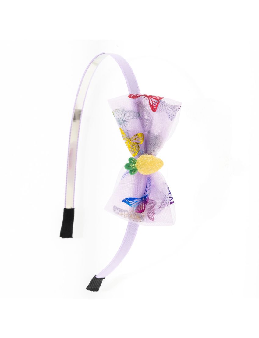 Στέκα μεταλλική παιδική διακοσμημένη με υφασμάτινο φιόγκο και πλαστικό ανανά