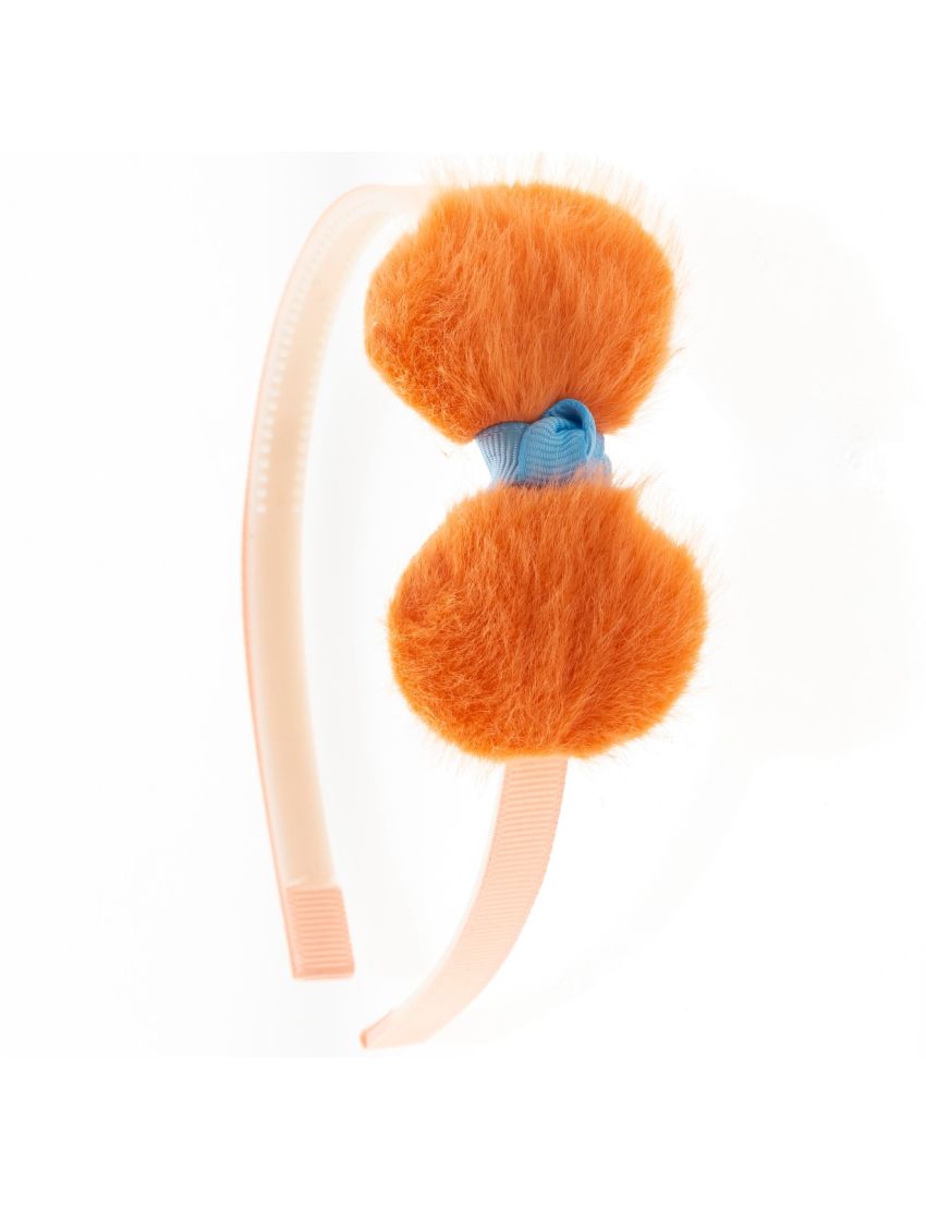 Στέκα υφασμάτινη παιδική σχέδιο γούνινος φιόγκος