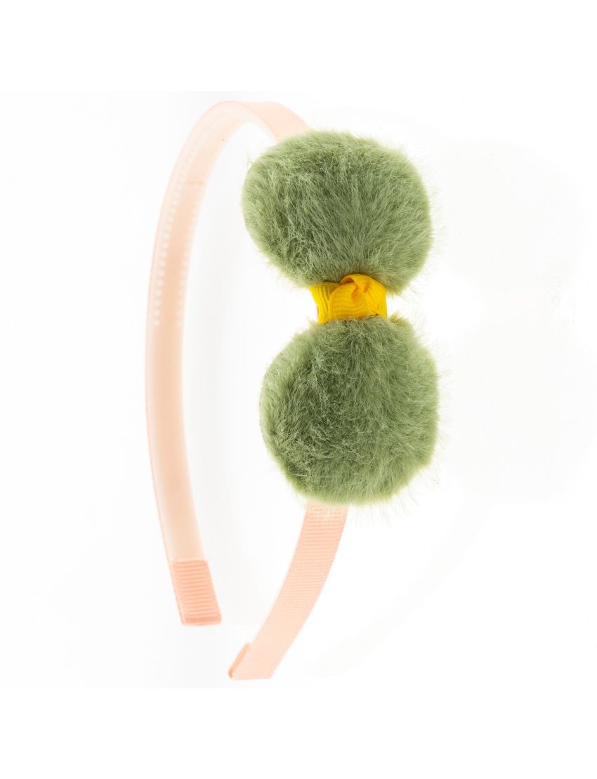 Στέκα υφασμάτινη παιδική σχέδιο γούνινος φιόγκος