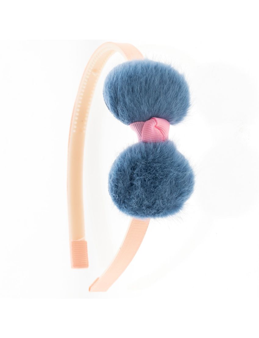 Στέκα υφασμάτινη παιδική σχέδιο γούνινος φιόγκος