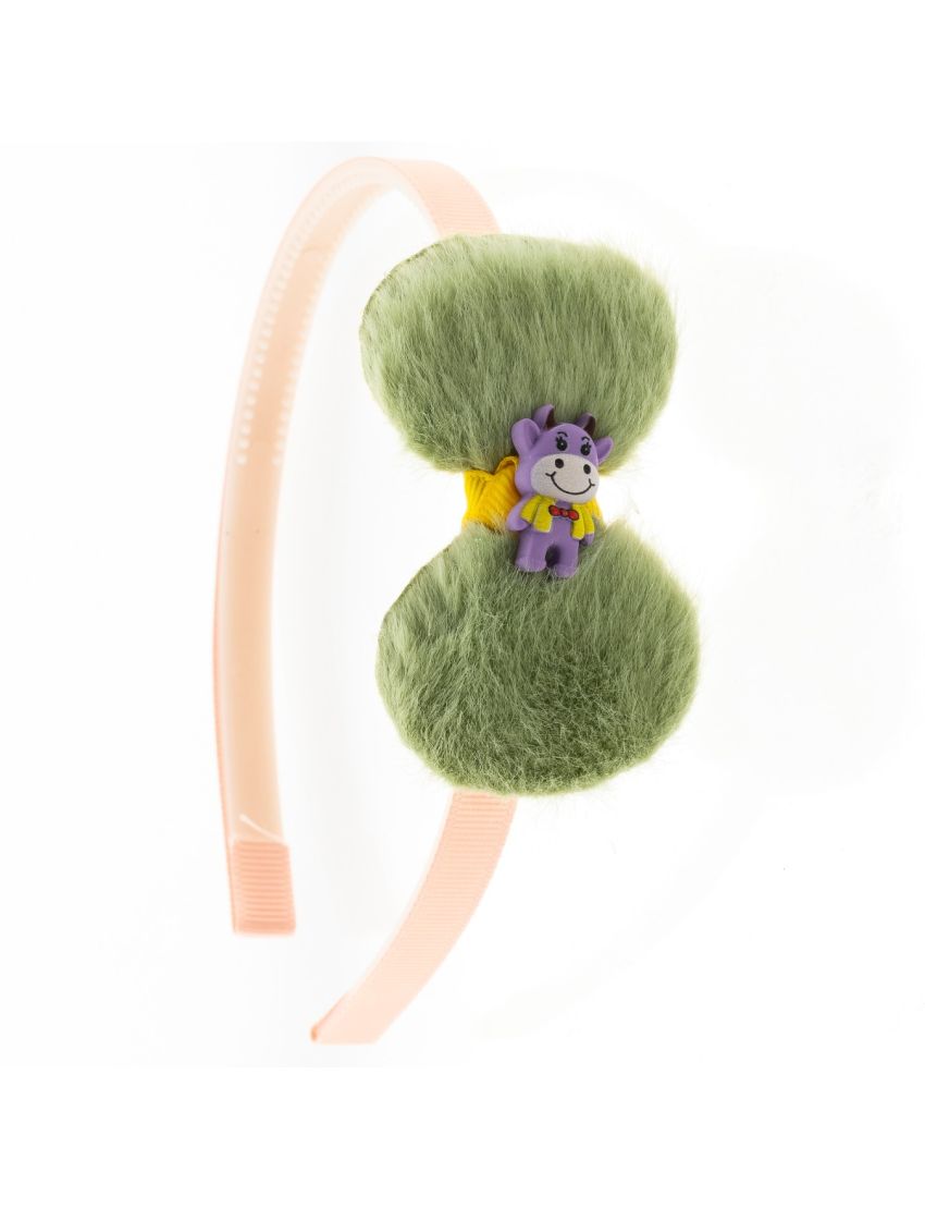 Στέκα υφασμάτινη παιδική φιόγκος διακοσμημένος με αγελαδίτσα