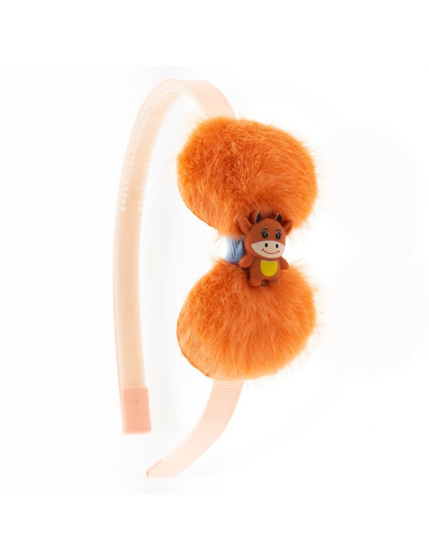 Στέκα υφασμάτινη παιδική φιόγκος διακοσμημένος με αγελαδίτσα