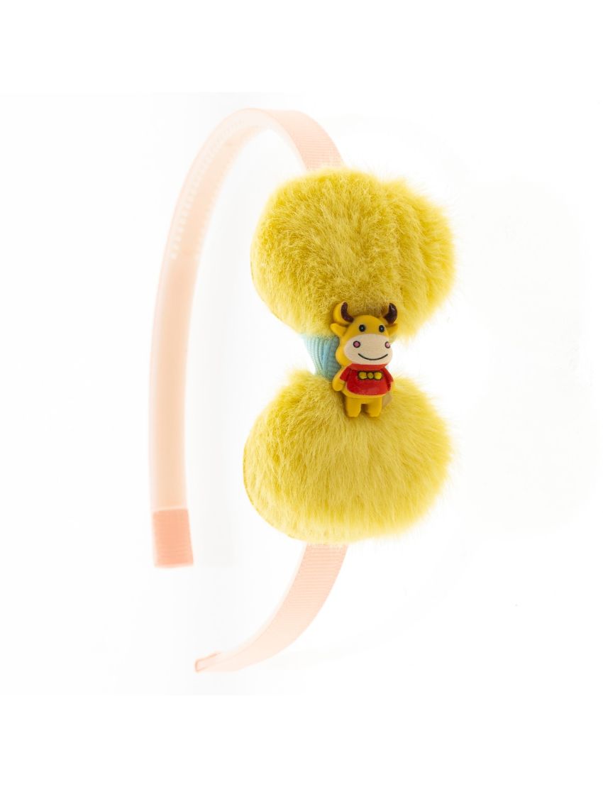 Στέκα υφασμάτινη παιδική φιόγκος διακοσμημένος με αγελαδίτσα