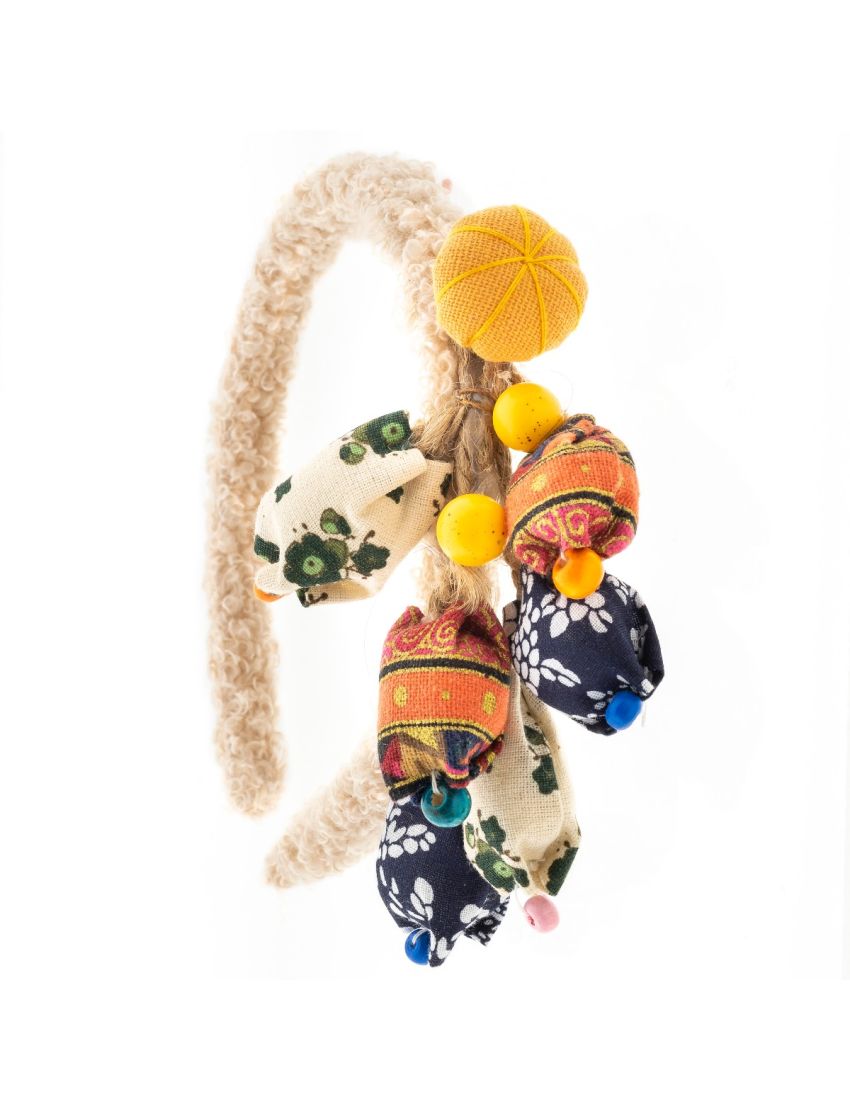 Στέκα υφασμάτινη μάλλινη παιδική σχέδιο boho (4 χρώματα)