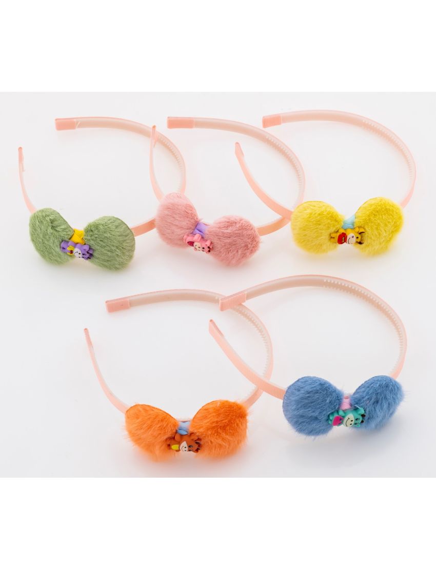 Στέκα υφασμάτινη παιδική φιόγκος διακοσμημένος με αγελαδίτσα