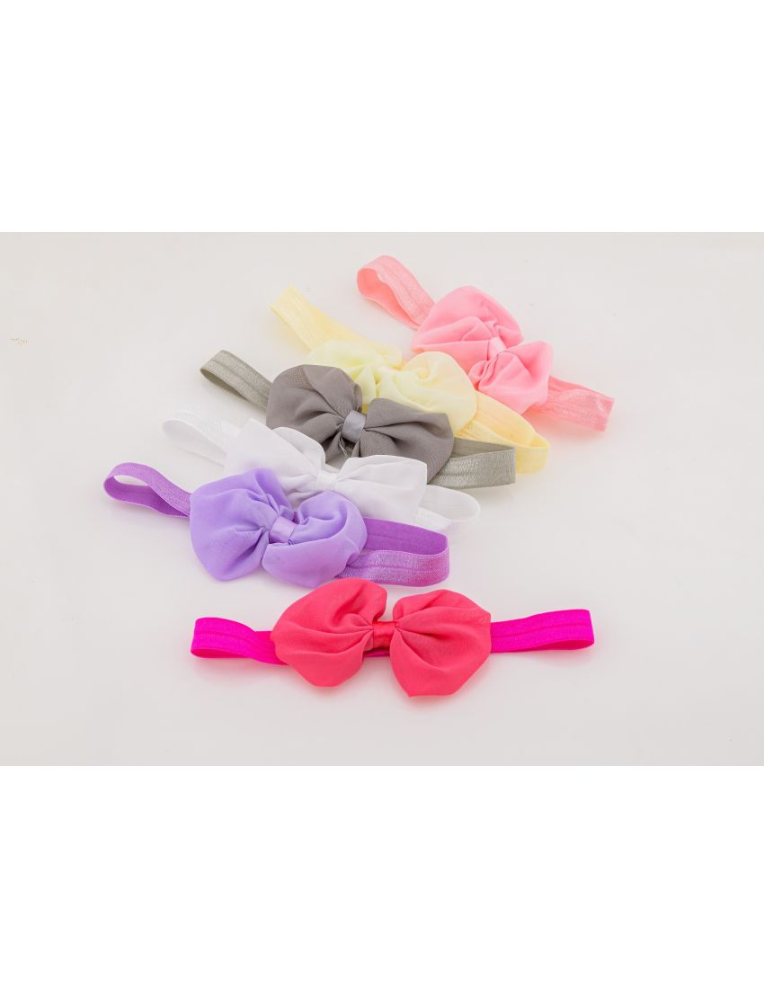 Κορδέλα παιδική υφασμάτινη μονόχρωμη με φιόγκο