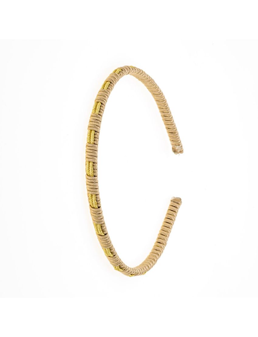 Στέκα λεπτή υφασμάτινη με χρυσή λεπτομέρεια 