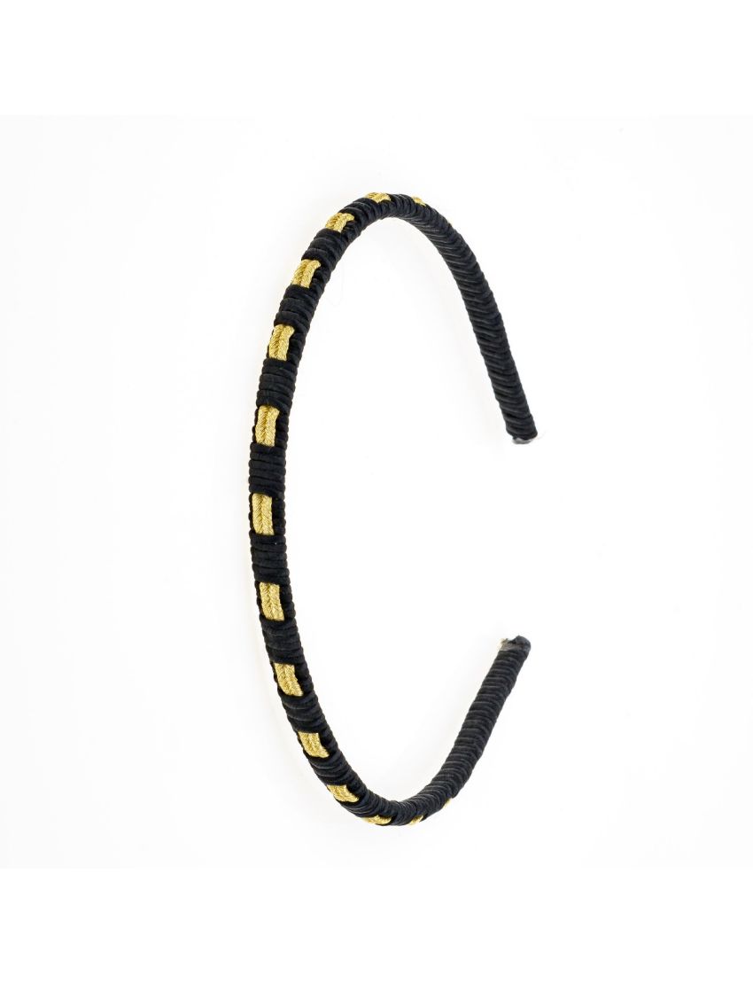 Στέκα λεπτή υφασμάτινη με χρυσή λεπτομέρεια 