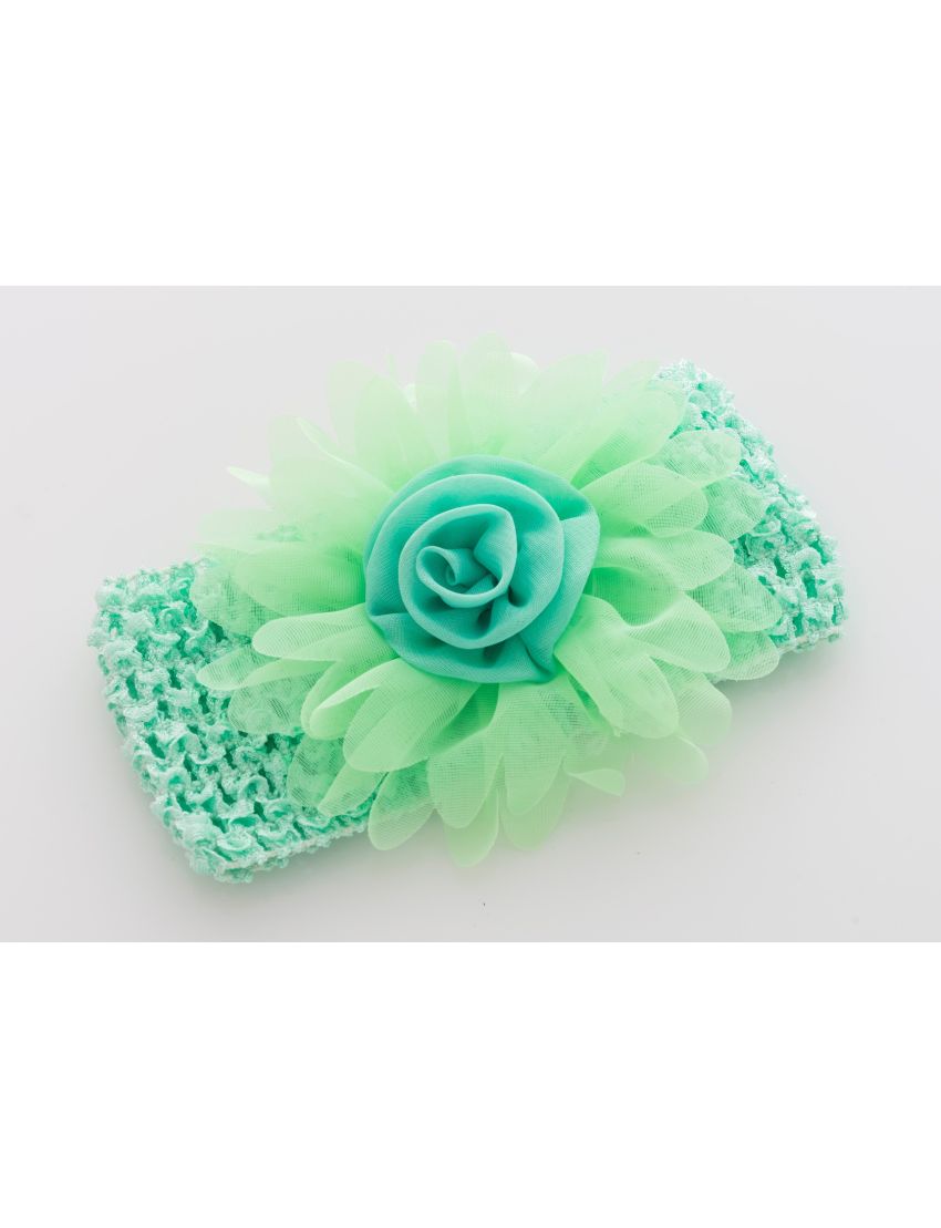 Κορδέλα μαλλιών με λάστιχο και λουλούδι