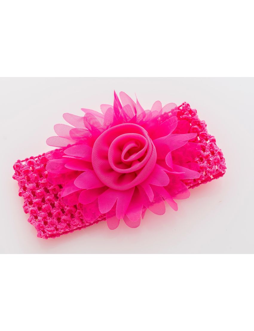 Κορδέλα μαλλιών με λάστιχο και λουλούδι