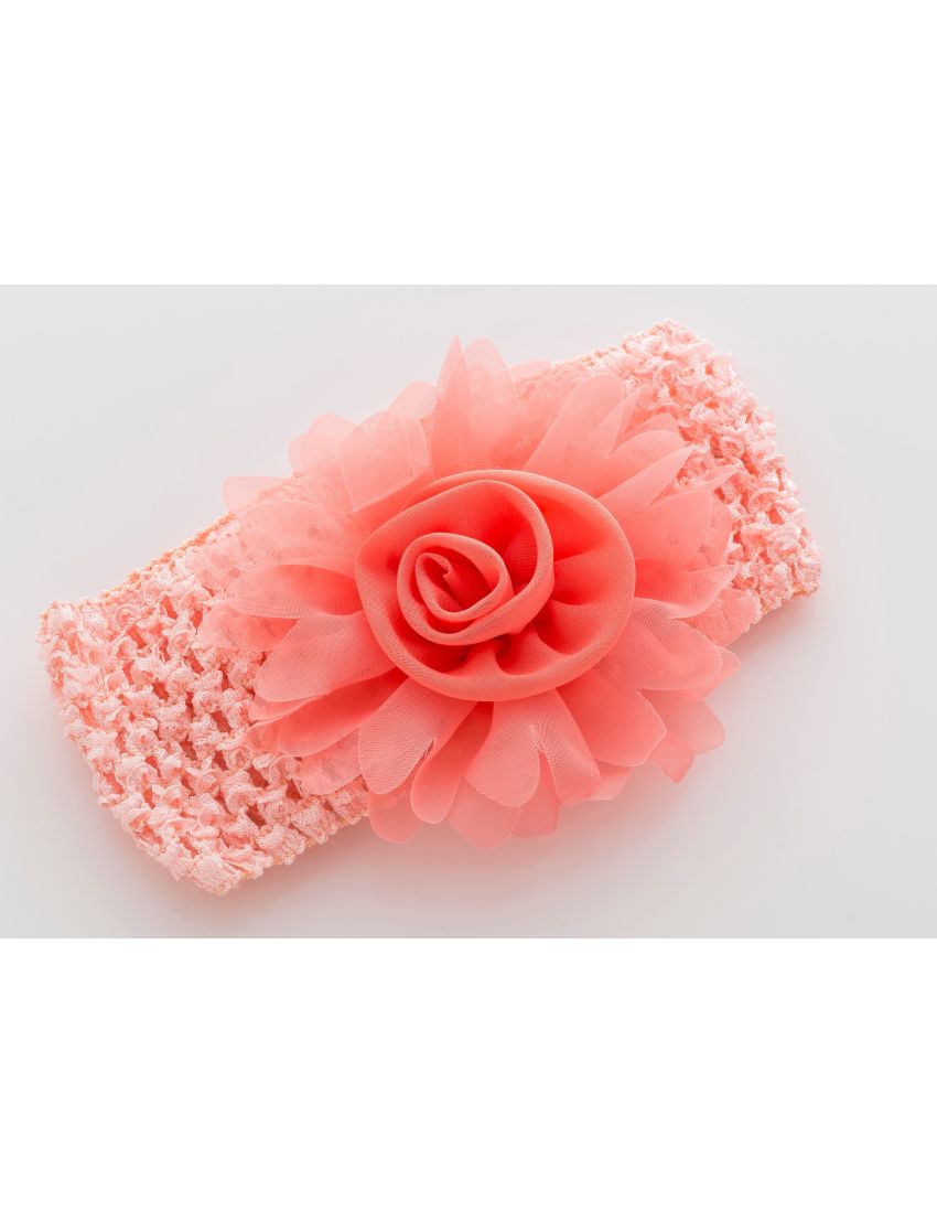 Κορδέλα μαλλιών με λάστιχο και λουλούδι