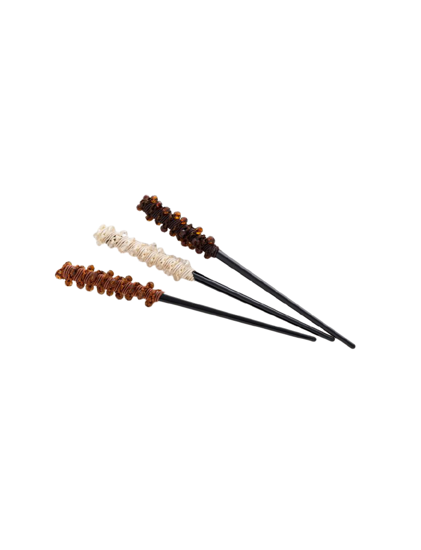 Βελόνα πλαστική με σχοινί και πέτρες σε 3 χρώματα (συσκευασία 1 τεμάχιο)