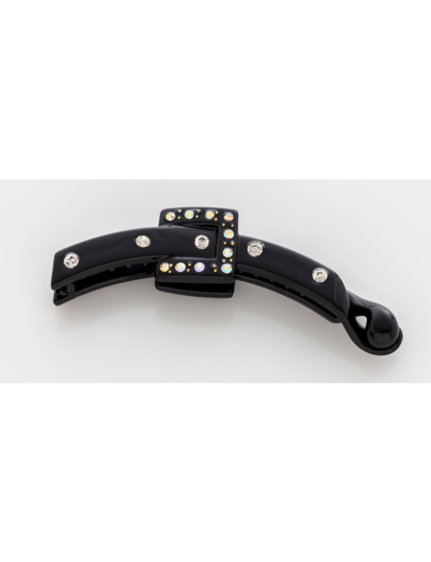 Δαγκάνα πλαστική μαύρη με αγκράφα