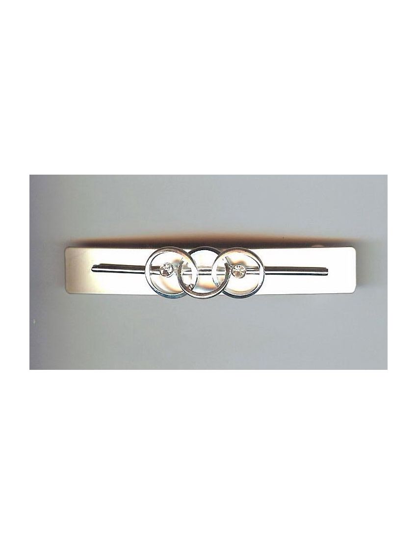 Μπαρέτα μεταλλική σε ασημί χρώμα και 8 ανάγλυφα σχέδια