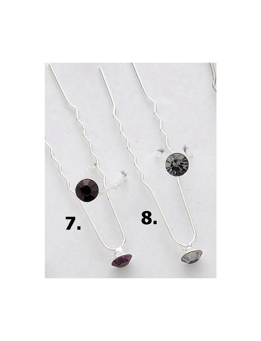 Φουρκέτα διακοσμημένη με πέτρα σε 8 χρώματα