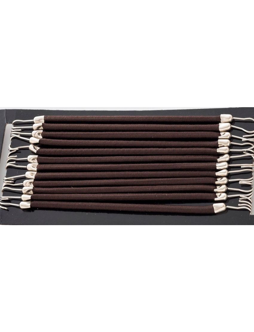 Λάστιχο υφασμάτινο καφέ με γάτζους στις δύο άκρες