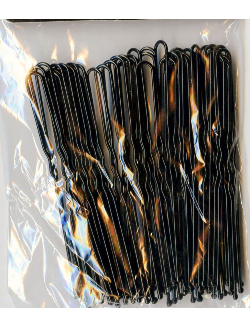 Φουρκέτα μεταλλική μεγάλη σε συσκευασία χρυσό και μαύρο σε συσκευασία 50 τεμαχίων