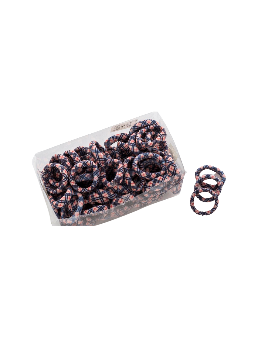 Λάστιχο υφασμάτινο μικρό καρό (συσκευασία 6 τεμάχια)