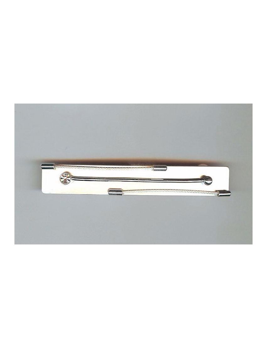 Μπαρέτα μεταλλική σε ασημί χρώμα και 8 ανάγλυφα σχέδια