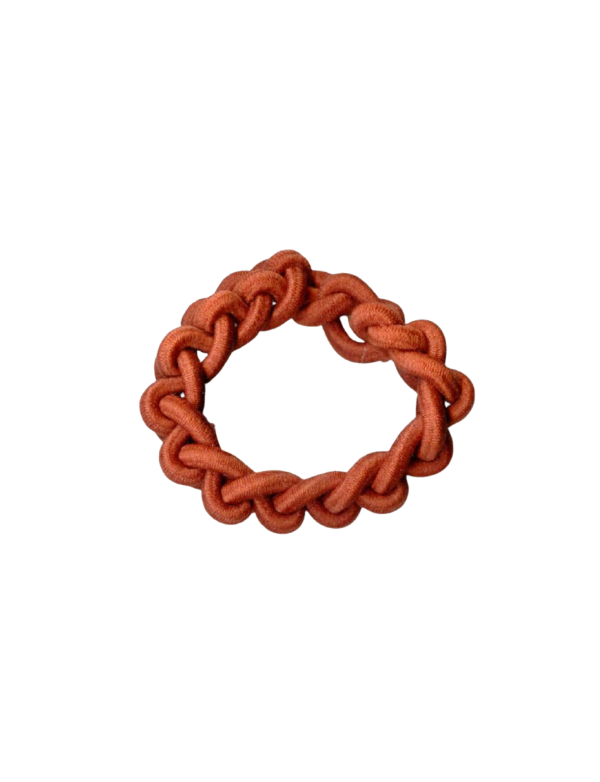 Λάστιχο υφασμάτινο πλεξούδα σε 3 αποχρώσεις του καφέ