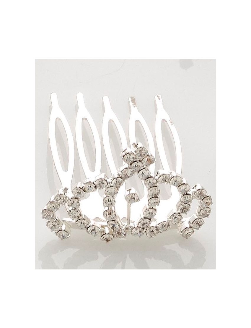 Τιάρα χτενάκι μεταλλικό με στράς σε 4 σχέδια