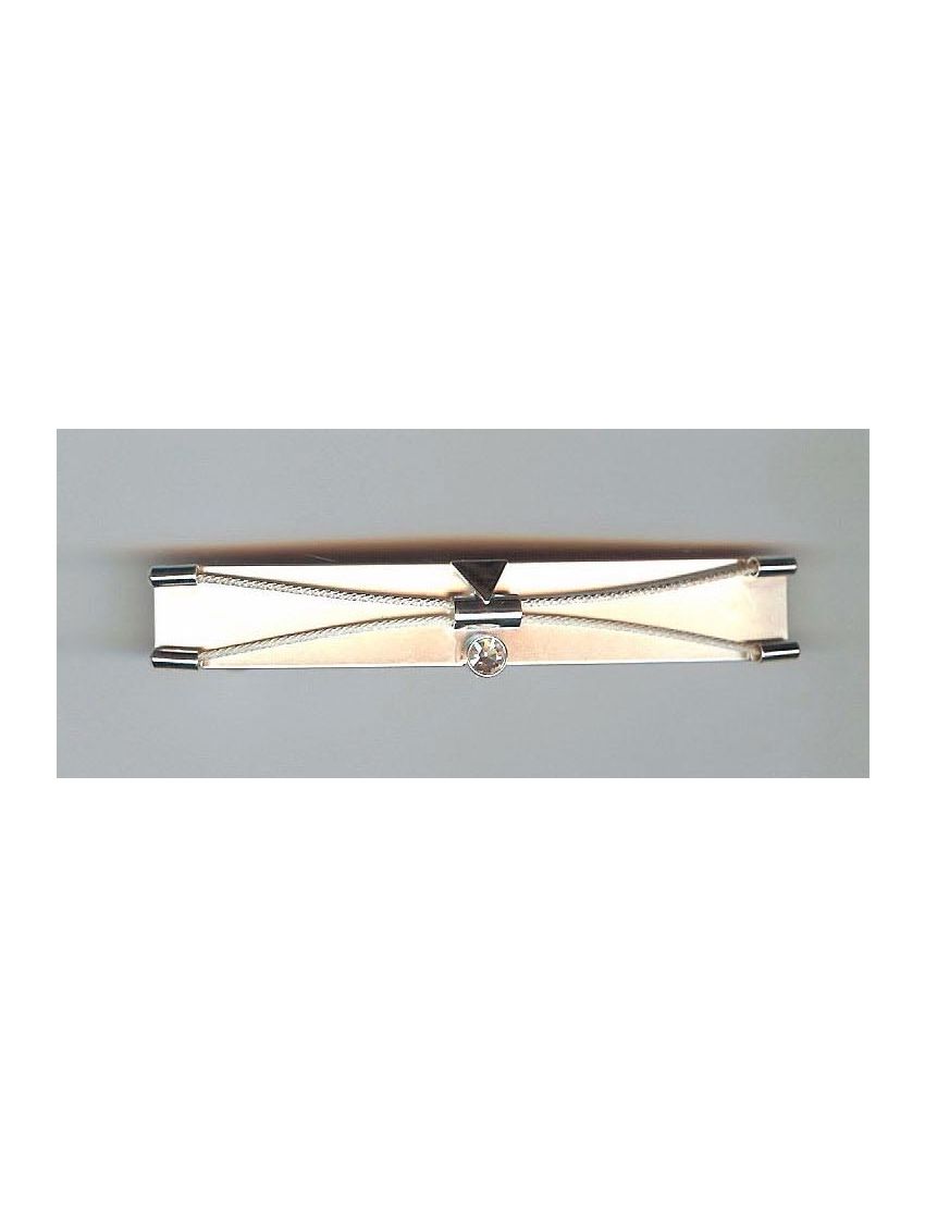 Μπαρέτα μεταλλική σε ασημί χρώμα και 8 ανάγλυφα σχέδια