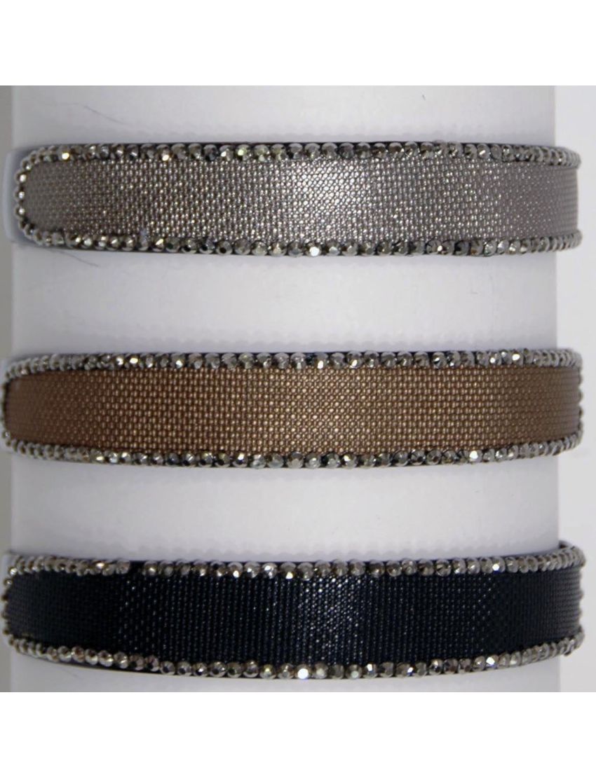 Στέκα υφασμάτινη διακοσμημένη με στράς σε 6 χρώματα