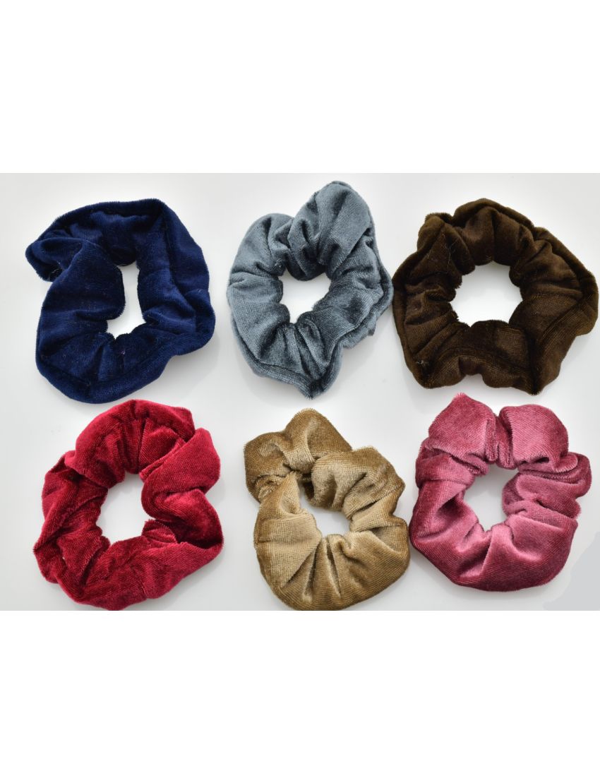 Σούρα υφασμάτινη τύπου βελούδο σε 6 χρώματα