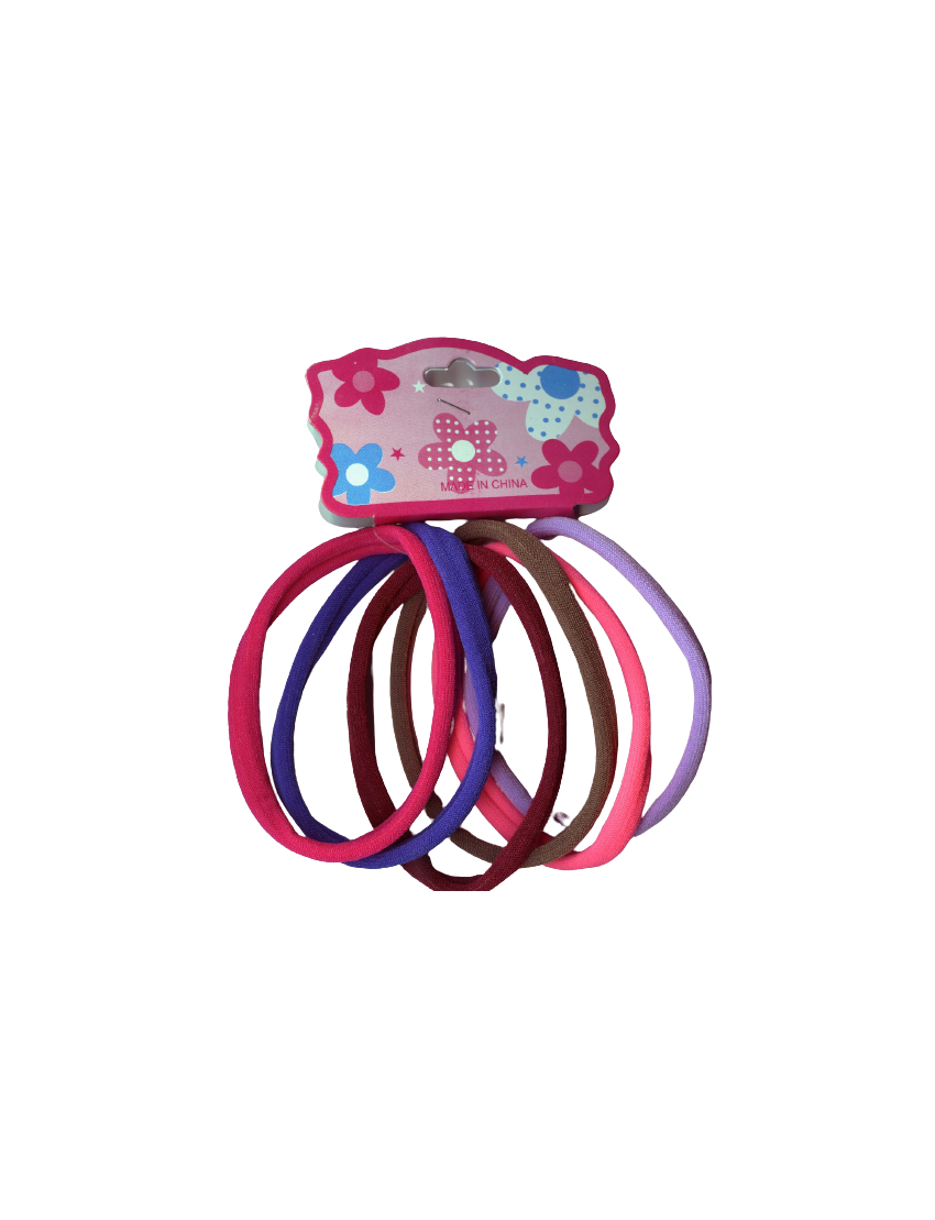 Λάστιχο υφασμάτινο μεγάλο σε 6 χρώματα και μαύρο (καρτέλα 6 τεμάχια)