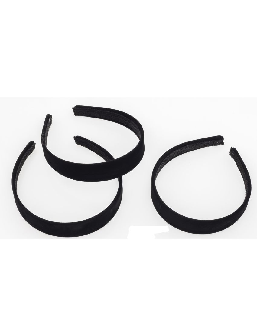 Στέκα υφασμάτινη σουέτ πλακέ φαρδιά σε μαύρο χρώμα