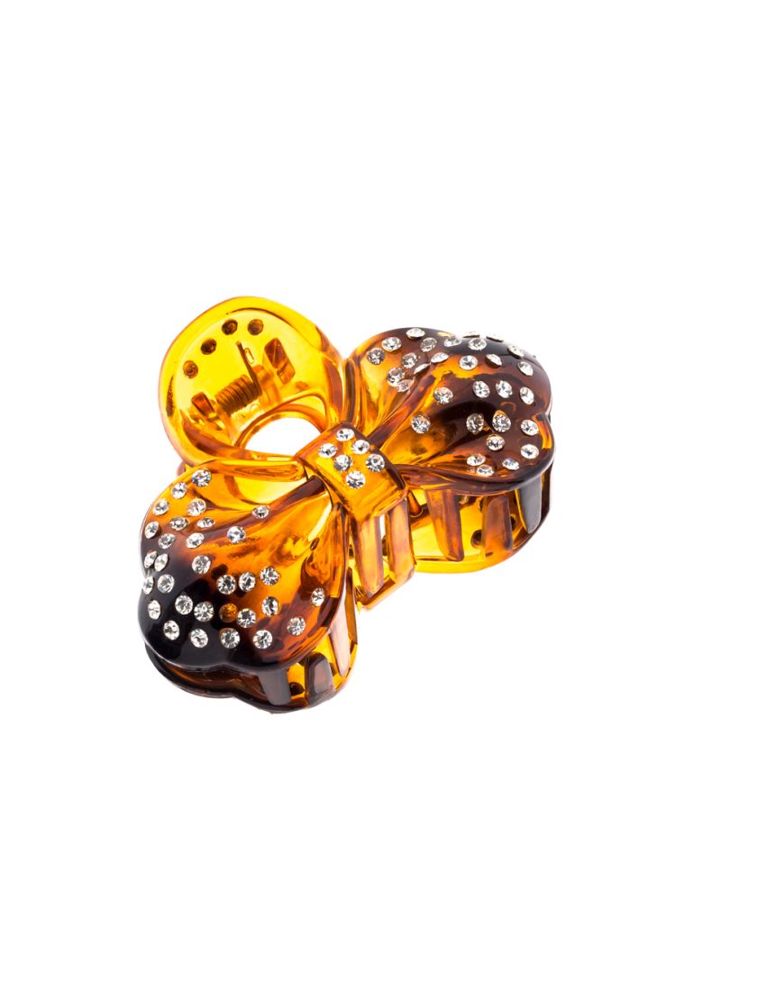 Κλάμερ πλαστικό φιόγκος με στράς