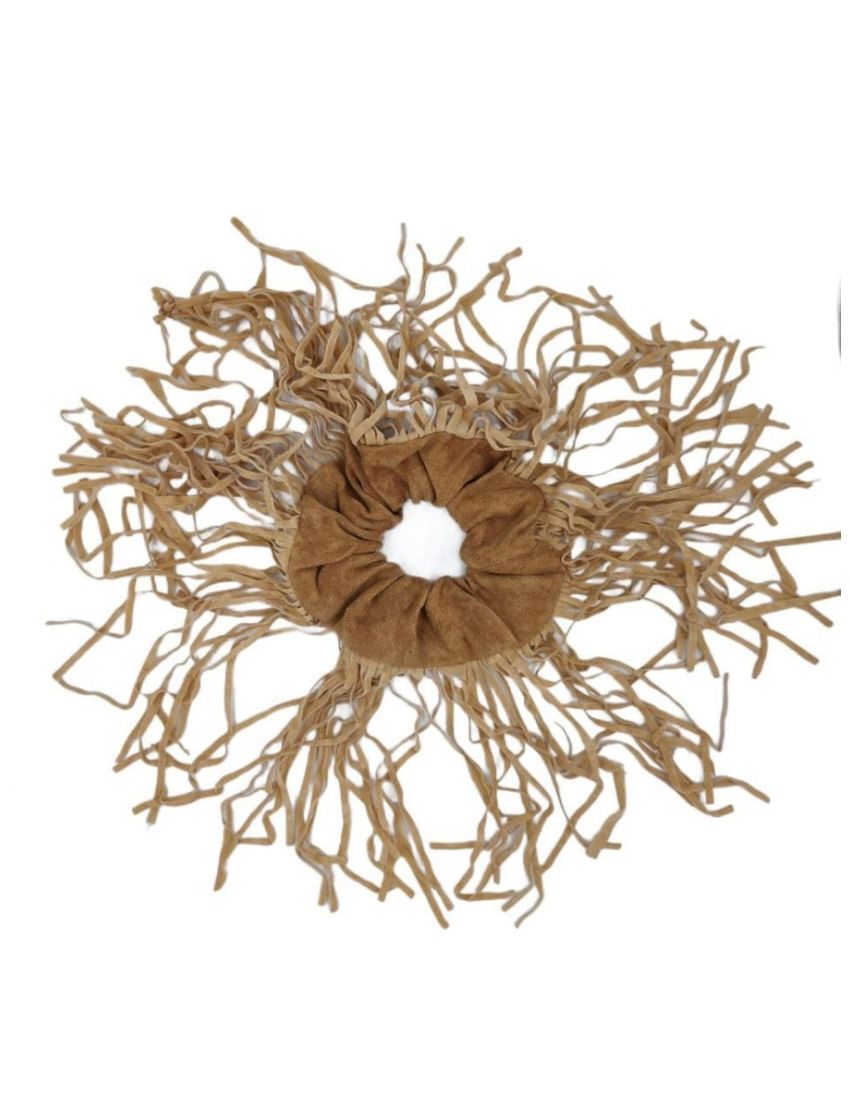 Σούρα υφασμάτινη με τρέσα απο μακριά κρόσια