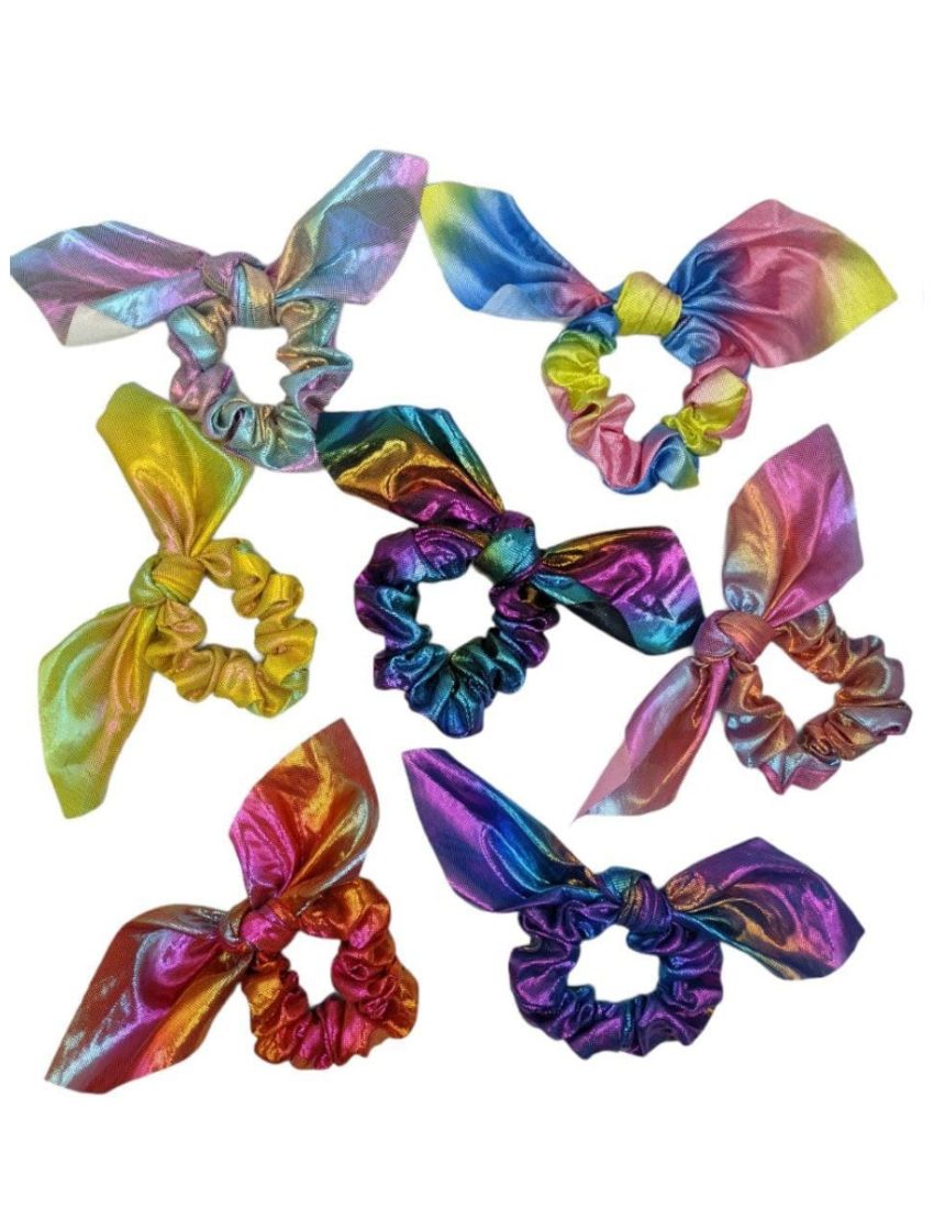 Σούρα υφασμάτινη πολύχρωμη με φιόγκο