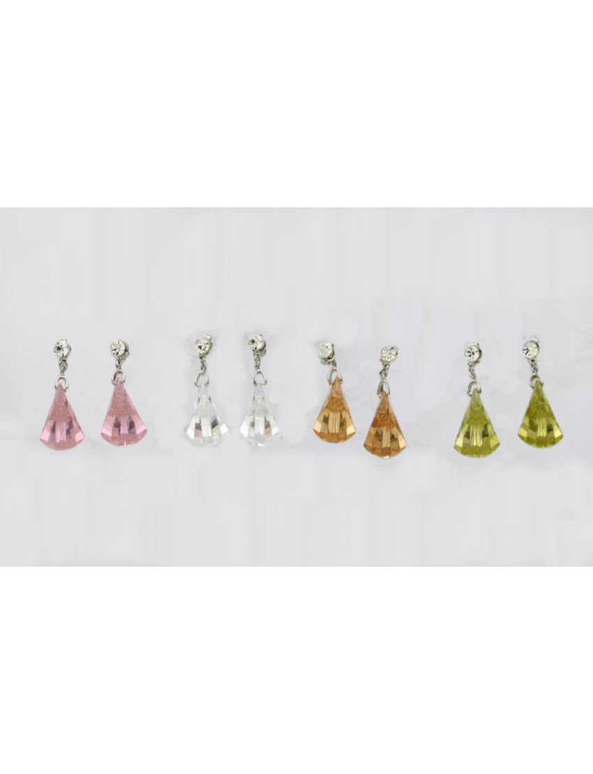 Σκουλαρίκια μεταλλικά ζιργκόν 