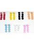 Σκουλαρίκια πλαστικά κρεμαστά με κύκλους σε 7 χρώματα-Κόκκινο
