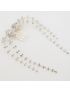 Premium Crystal Bow Hair Piece με Falling Rhinestone Chains