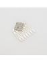 Chic Mini Hair Comb με Τετράγωνο Motif από Κρύσταλλα