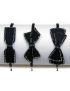 Στέκα πλαστική λεπτή σε μαύρο χρώμα διακοσμημένη με φιόγκο σε 3 σχέδια