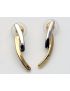 Σκουλαρίκια μεταλλικά minimal δίχρωμα χρυσό και ασημί